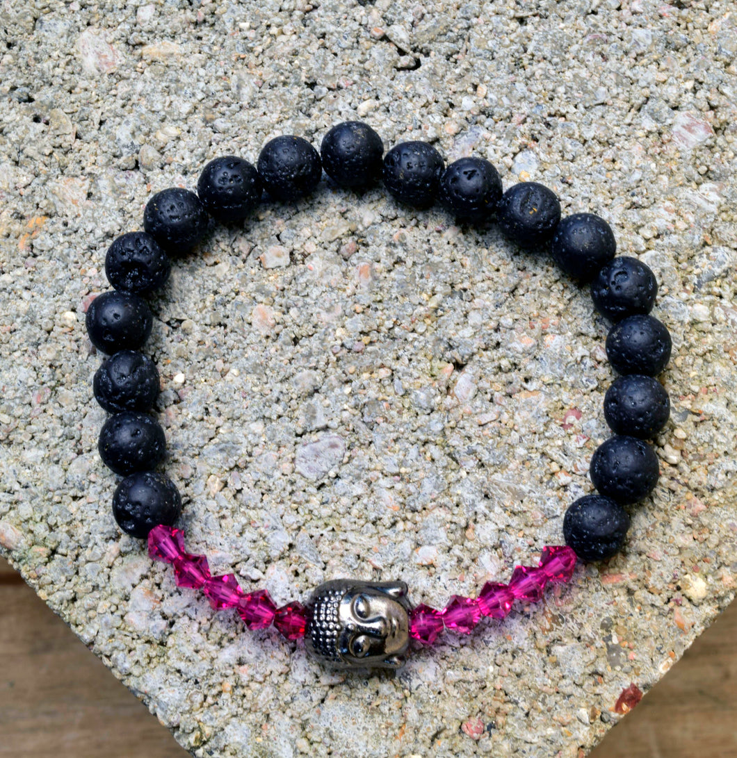 Lava rock Buddha Bracelet