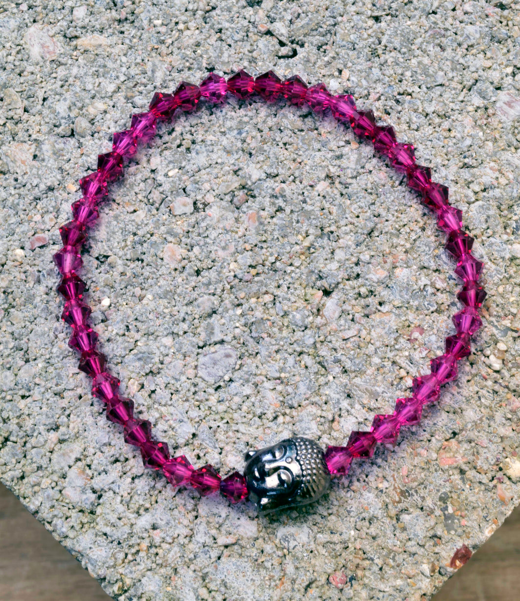 Dark Pink Buddha bracelet