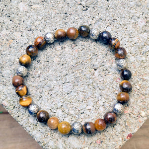 Rose tigers eye bracelet