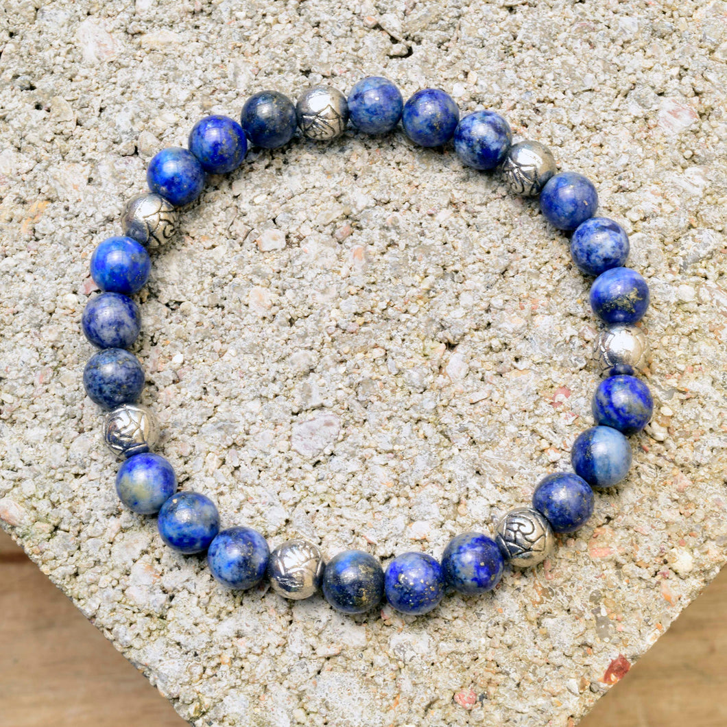 Rose Lapis Lazuli bracelet